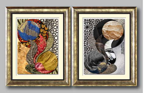 Two Sides of the Coin Diptych 3D Framed Art