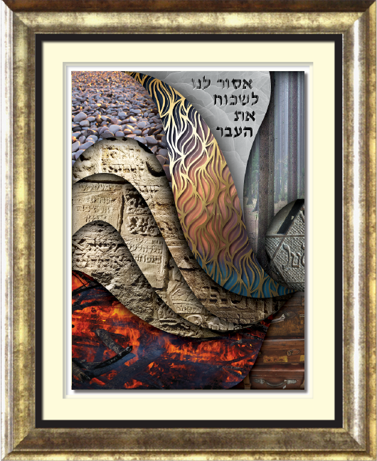Teardrops on the Fire 3D Gold Framed Fine Art